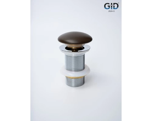 Донный клапан Gid без перелива Br100 74406K коричневый матовый 7x7x10