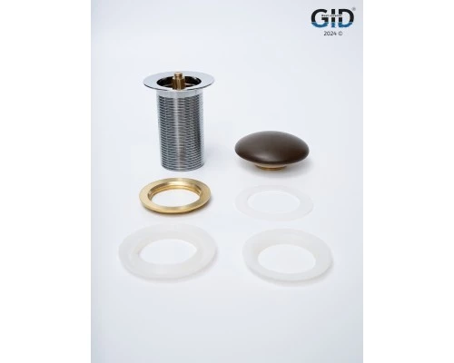 Донный клапан Gid без перелива Br100 74406K коричневый матовый 7x7x10