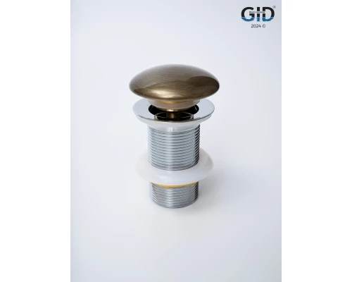 Донный клапан Gid без перелива Bzk100 74404K бронза 7x7x10