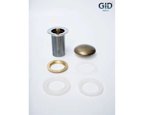 Донный клапан Gid без перелива Bzk100 74404K бронза 7x7x10