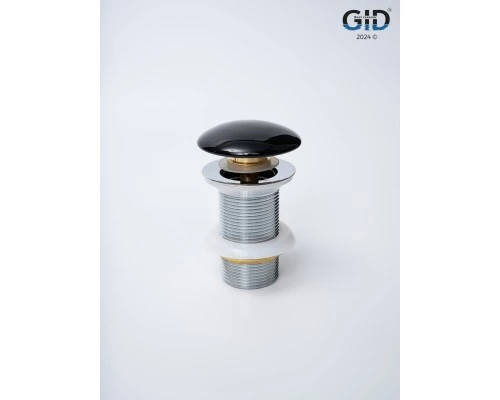 Донный клапан Gid без перелива Bl100 72201K черный глянцевый 7x7x10