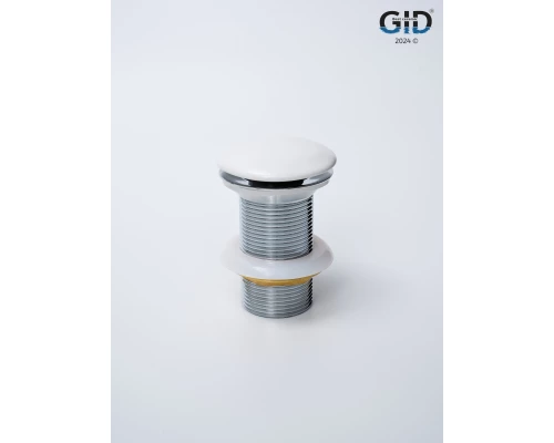 Донный клапан Gid без перелива Whm100 74403K белый матовый 7x7x10