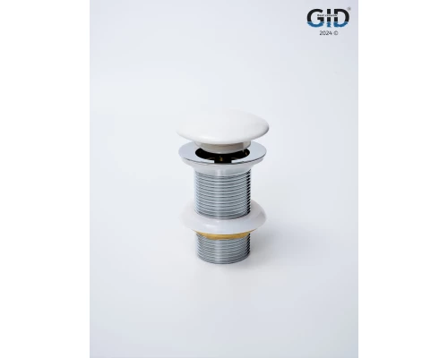 Донный клапан Gid без перелива Whm100 74403K белый матовый 7x7x10