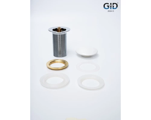 Донный клапан Gid без перелива Whm100 74403K белый матовый 7x7x10