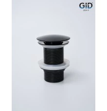 Донный клапан Gid без перелива G-54BL 76601K черный глянцевый 7x7x10