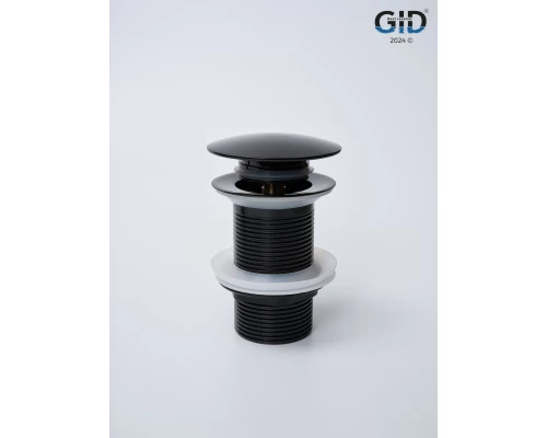 Донный клапан Gid без перелива G-54BL 76601K черный глянцевый 7x7x10