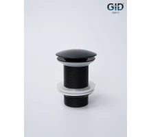 Донный клапан Gid без перелива G-55BM 76602K черный матовый 7x7x10