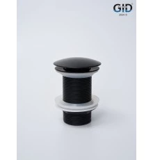 Донный клапан Gid без перелива G-55BM 76602K черный матовый 7x7x10