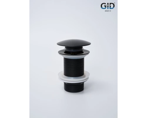 Донный клапан Gid без перелива G-55BM 76602K черный матовый 7x7x10