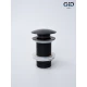 Донный клапан Gid без перелива G-55BM 76602K черный матовый 7x7x10