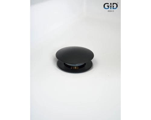 Донный клапан Gid без перелива G-55BM 76602K черный матовый 7x7x10