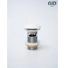 Донный клапан Gid с переливом Wh100-1 71102K белый 7x7x10