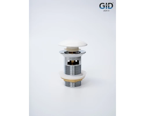 Донный клапан Gid с переливом Wh100-1 71102K белый 7x7x10