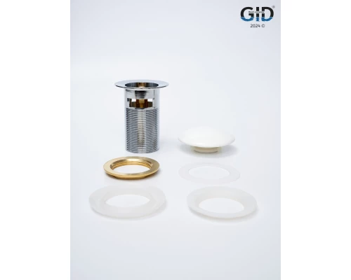 Донный клапан Gid с переливом Wh100-1 71102K белый 7x7x10