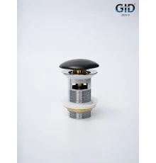 Донный клапан Gid  с переливом Blm100-1 74407K черный матовый 7x7x10