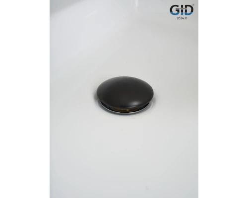 Донный клапан Gid  с переливом Blm100-1 74407K черный матовый 7x7x10