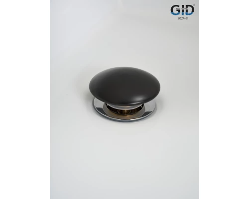 Донный клапан Gid  с переливом Blm100-1 74407K черный матовый 7x7x10