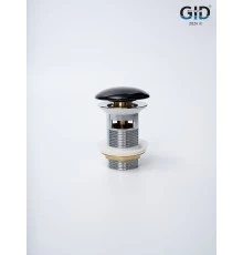 Донный клапан Gid  с переливом Bl100-1 72202K черный глянцевый 7x7x10