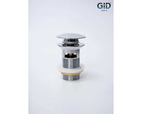 Донный клапан Gid  с переливом Ch100-1 73303K хром 7x7x10