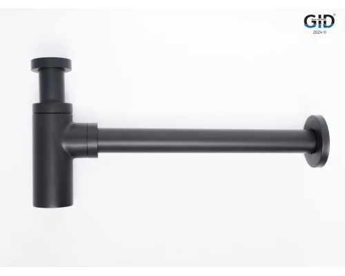 Сифон для раковины Gid G-74BL  75503S черный матовый
