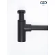 Сифон для раковины Gid G-74BL  75503S черный матовый