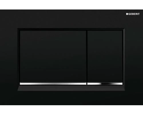 Смывная клавиша Geberit Sigma 30 115.883.KM.1 черный, хром глянец