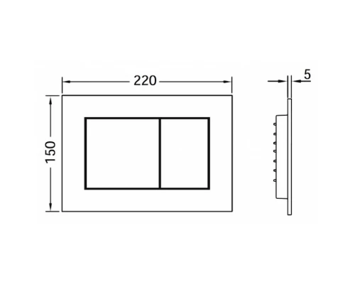 Кнопка смыва TECE Now 9 240 401 хром глянцевый