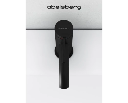 Смеситель д/раковины Abelsberg Fluida ERF22001MB, вулканический черный