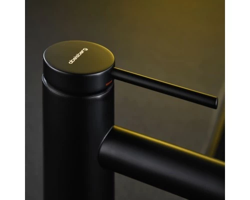 Смеситель д/раковины Abelsberg Fluida ERF22001MB, вулканический черный