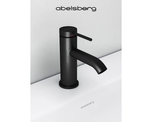Смеситель д/раковины Abelsberg Fluida ERF22001MB, вулканический черный