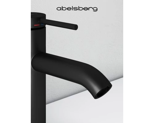 Смеситель д/раковины Abelsberg Fluida ERF22001MB, вулканический черный