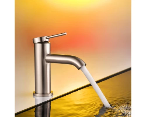 Смеситель д/раковины Abelsberg Fluida ERF22001BN, титан