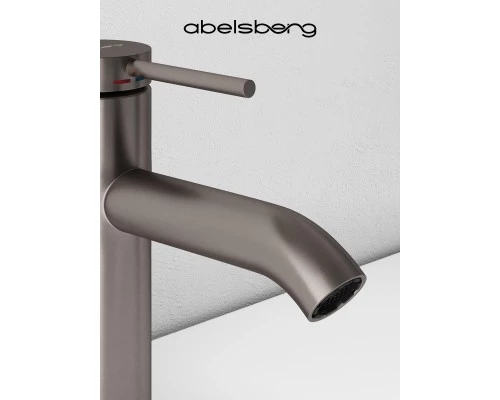 Смеситель д/раковины Abelsberg Fluida ERF22001BN, титан