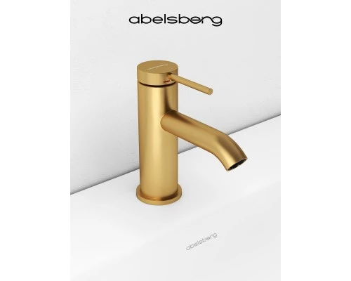 Смеситель д/раковины Abelsberg Fluida ERF22001BG, королевское золото
