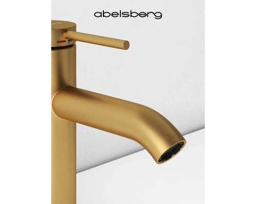 Смеситель д/раковины Abelsberg Fluida ERF22001BG, королевское золото