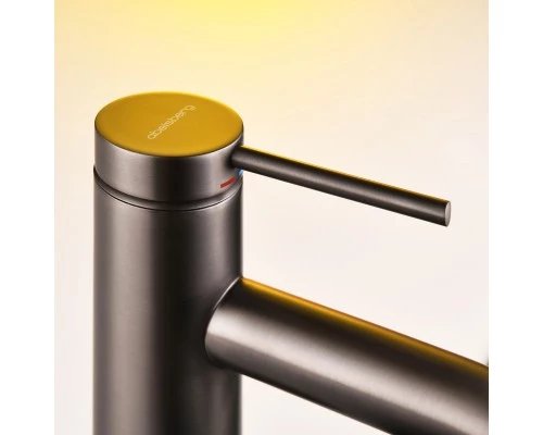 Смеситель д/раковины Abelsberg Fluida ERF22001GM, космическая сталь