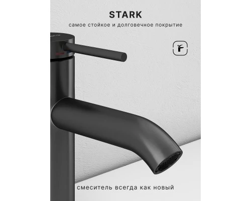 Смеситель д/раковины Abelsberg Fluida ERF22001GM, космическая сталь