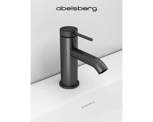 Смеситель д/раковины Abelsberg Fluida ERF22001GM, космическая сталь
