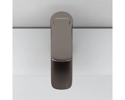 Смеситель д/раковины Abelsberg Lineara UNF23508BN, титан