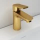 Смеситель д/раковины Abelsberg Lineara UNF23508BG, королевское золото