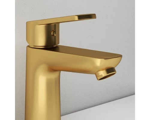 Смеситель д/раковины Abelsberg Lineara UNF23508BG, королевское золото