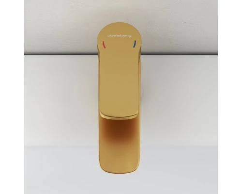 Смеситель д/раковины Abelsberg Lineara UNF23508BG, королевское золото