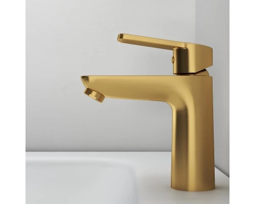 Смеситель д/раковины Abelsberg Lineara UNF23508BG, королевское золото