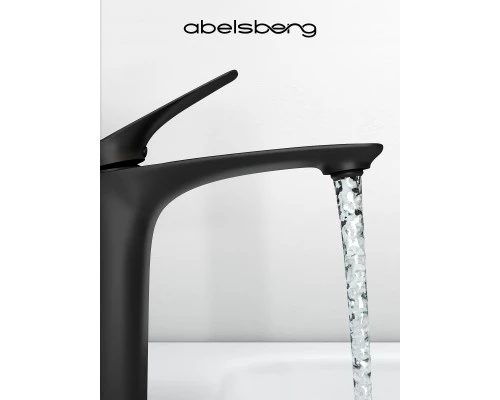 Смеситель д/раковины Abelsberg Perfecta INF60101MB, вулканический черный