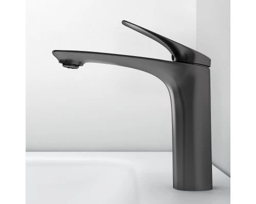 Смеситель д/раковины Abelsberg Perfecta INF60101GM, космическая сталь