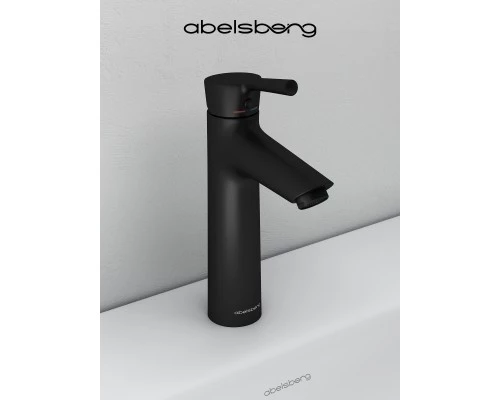 Смеситель д/раковины Abelsberg Solida AMF20090MB, вулканический черный