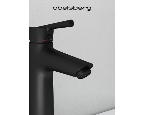 Смеситель д/раковины Abelsberg Solida AMF20090MB, вулканический черный