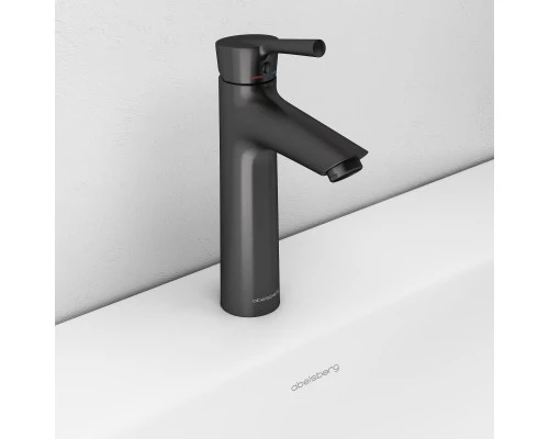 Смеситель д/раковины Abelsberg Solida AMF20090GM, космическая сталь