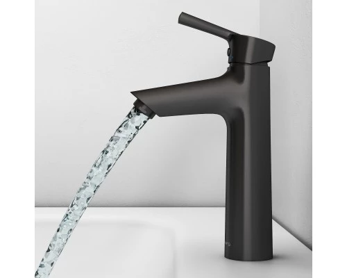 Смеситель д/раковины Abelsberg Solida AMF20090GM, космическая сталь