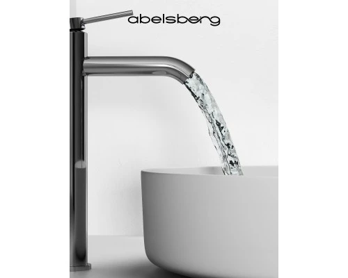 Смеситель д/раковины Abelsberg Fluida ERF22003CH высокий, глянцевый хром